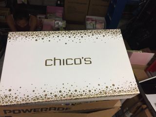 Chico’s Gift Box Oakland Chico Large 17” Long X 13” Deep X 3.  5” High