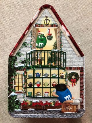 M&M ' s Tin Christmas Village Series Tea House 2002 2
