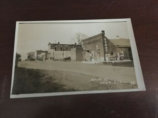 Rppc Photo Postcard Loda Illinois Main Street 1925