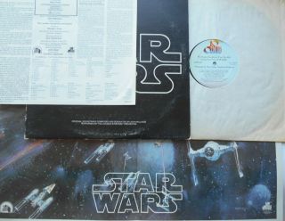 STAR WARS Sountrack Ex 1977 CANADA OST 2 LP s,  POSTER,  INSERT Vinyl 2