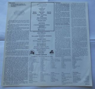 STAR WARS Sountrack Ex 1977 CANADA OST 2 LP s,  POSTER,  INSERT Vinyl 3