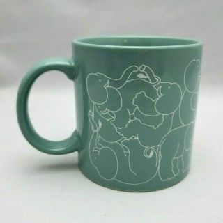 Vintage Taylor Ng Naughty Elephants Mug 1979 Animal Orgy Coffee Tea Gift Japan
