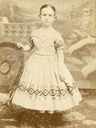 1864 Cdv Young Girl " M Smith " By Bradley & Rulofson Of San Francisco California