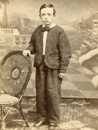 1864 Cdv Young Boy Likely Smith Sibling By Bradley & Rulofson Of San Francisco