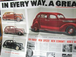 1936 Desoto Car Advertising Dealer Brochure Poster Style