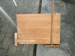Large Vintage Drawing Board With T Bars And Helix Clips Heavy Solid Wood -