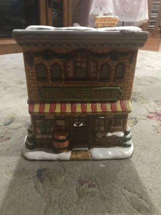 Lefton Colonial Village Hardware Store 07340 Lighted Christmas Ceramic W/ Box
