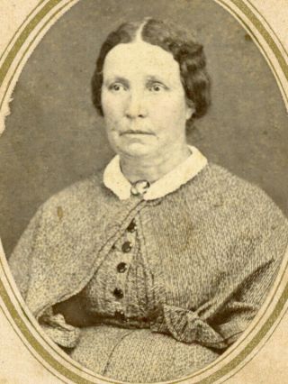 Civil War Cdv Older Lady By J W Johnston Of Moberly Missouri