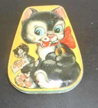Two Black & White Cats - Vintage George W Horner & Co Embossed 4 - 1/2 " W 6 " L 1 " D