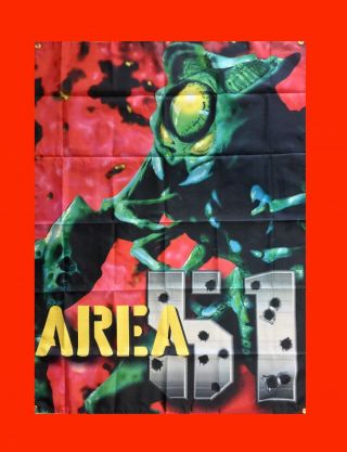 Large Area 51 Arcade Video Game Banner Flag Poster