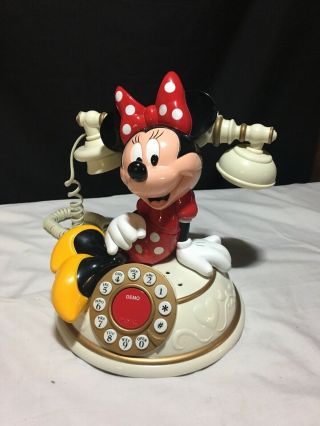 Vintage Disney Telephone Telemania Minnie Mouse Desk Telephone By Disney