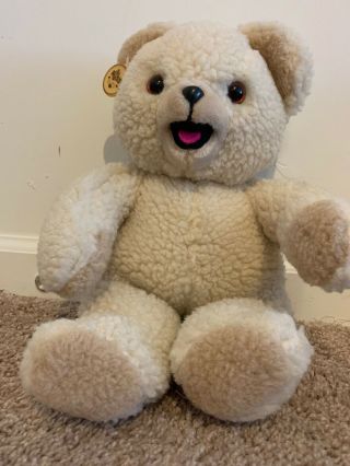 Collectible Snuggle Bear Fabric Softener Plush 16 Inches 1986 Russ Bear