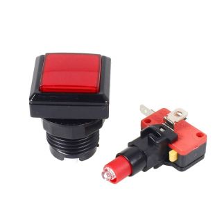 10x Arcade Square LED Push Button Switch for Arcade Game Mame Jamma Kit Part 12V 3