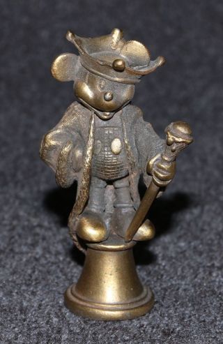 Disney 1982 Saratoga Chess Set King Mickey Bronze Figurine