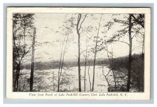 View From Porch Of Lake Peekskill Ny Country Club C1930 Postcard L10