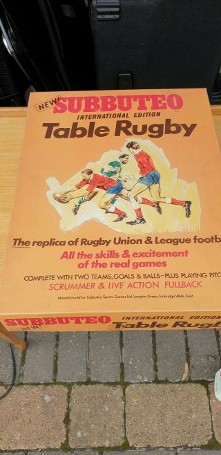 Vintage Subbuteo Table Rugby Game - International Edition 449