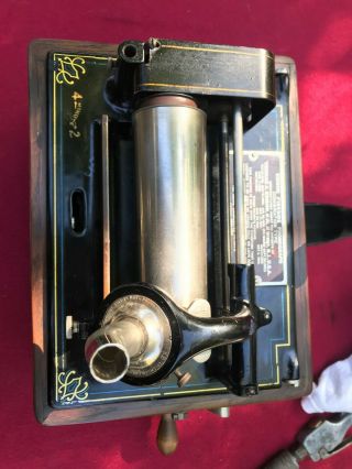 1910 Edison Fireside Phonograph MODEL A w/ Matching Edison Horn 2/4 Minute 2