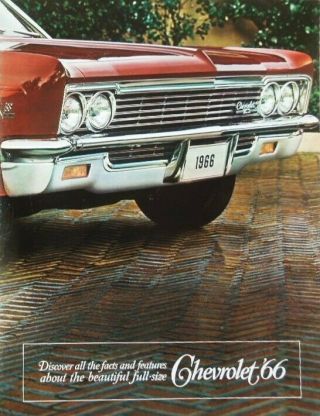 1966 Chevrolet Impala Ss Impala Caprice Bel Air Biscayne Deluxe Sales Brochure