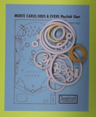 1973 Bally Monte Carlo Or Odds & Evens Rubber Ring Kit