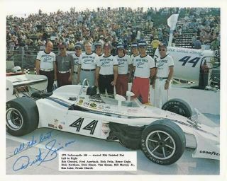 1975 Dick Simon With Bruce Cogle Ford Special Indy 500 Race Car 0001 - Signed