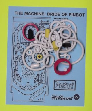 1991 Williams The Machine Bride Of Pinbot Pinball Rubber Ring Kit Bop