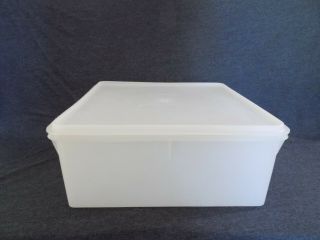 Large Vintage 12x12x5 " Tupperware 36 Cup Sheer Store - All Container 166 W/seal