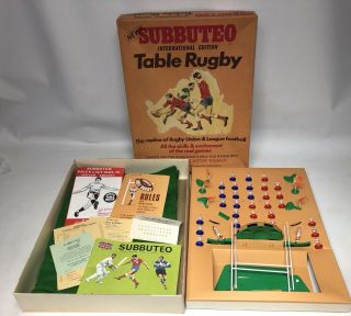Vintage Subbuteo Table Rugby Game - International Edition