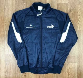 Vintage Puma Mens Bmw Williams Formula 1 Puffer Jacket | Retro F1 | Xs Blue