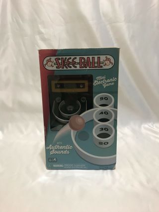 Basic Fun Miniature Skee Ball Mini Electronic Skill Game Arcade Table Top