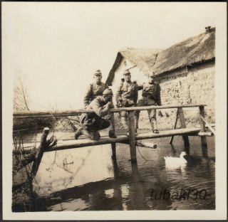 14 China Jiangsu Yangzhou 揚州 1939 Photo Japanese Soldiers On Tree Bridge