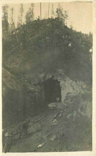 C1910 Railroad Tunnel Construction Occupation Workers Rppc Photo Postcard