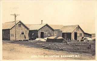 Sakonet Ri " The Shanties " O.  E.  Dubois Signed Rp Postcard
