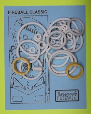 1985 Bally / Midway Fireball Classic Pinball Rubber Ring Kit