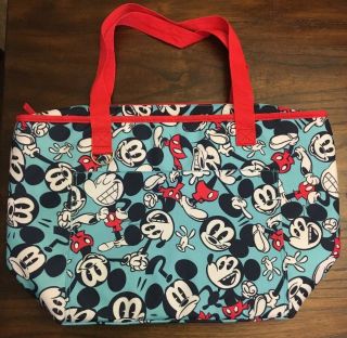 Disney Store Mickey Mouse Insulated Zip Cooler Tote Bag