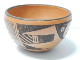 Vintage Old Hopi Pueblo Indian Pottery Food Bowl Pot - By Sarah Collateta