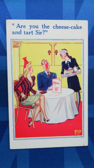 Risque Comic Postcard 1930 