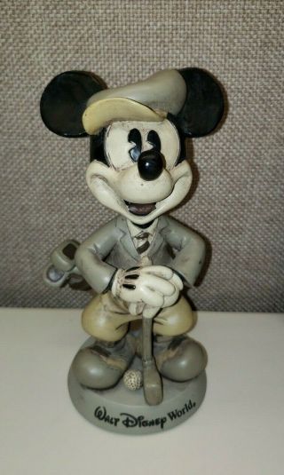 Mickey Mouse Walt Disney World Golf Golfer Bobble Head - Vintage Collectible