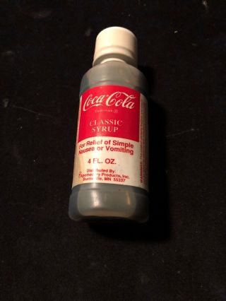 Odd Coca - Cola Classic Syrup Medicine.  For Nausea.  Not Registered By Coca - Cola.
