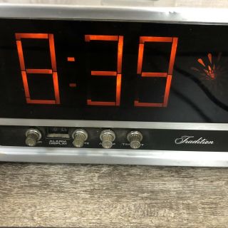 VTG Sears Roebuck And Co Tradition Alarm Clock Digital Lumitime Stock 71852 3