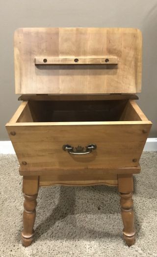 Vintage Dough Box Side Table Solid Wood
