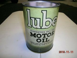 Lube Motor Oil Quart Can
