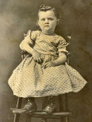 Civil War Cdv Chubby Child By Robertson Of Fayette Missouri With Stamp
