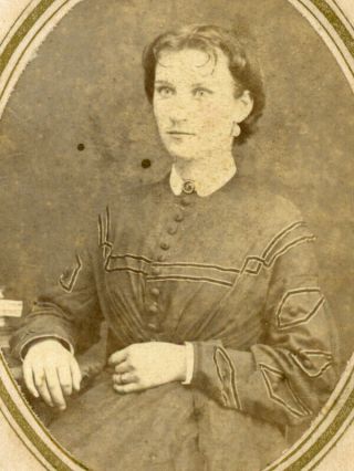 Civil War Cdv Young Lady By J W Johnston Of Moberly Missouri