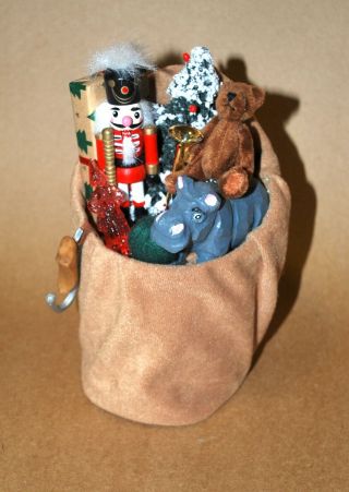 Byers Choice Carolers Santa Bag With Toys