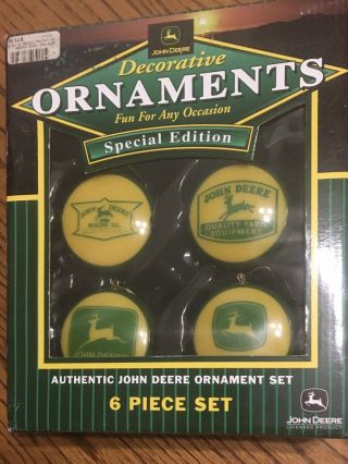 John Deere 6 Piece Ornament Set