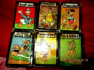 Vintage Disney 1946 Mickey Mouse Library Of Card Games Russell Mfg Usa