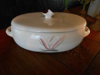 Vintage Winfield Ware China " Dragon Flower " Large Covered Casserole.