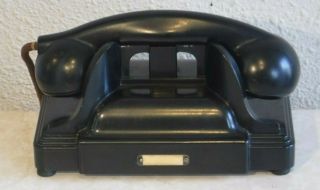 Kellogg Model 900 Art Deco Molded Bakelite Pyramid Desk Set Telephone