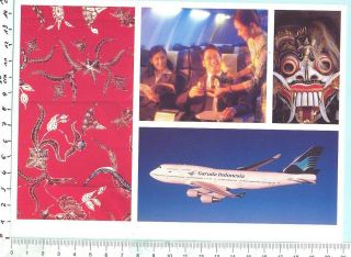 Garuda Indonesia Boeing 747 - 400 Aviation Airline Postcard (1)