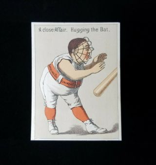 1880s H804 - 7 Merchants Gargling Oil Victorian Baseball Trade Card Vgex - Ex